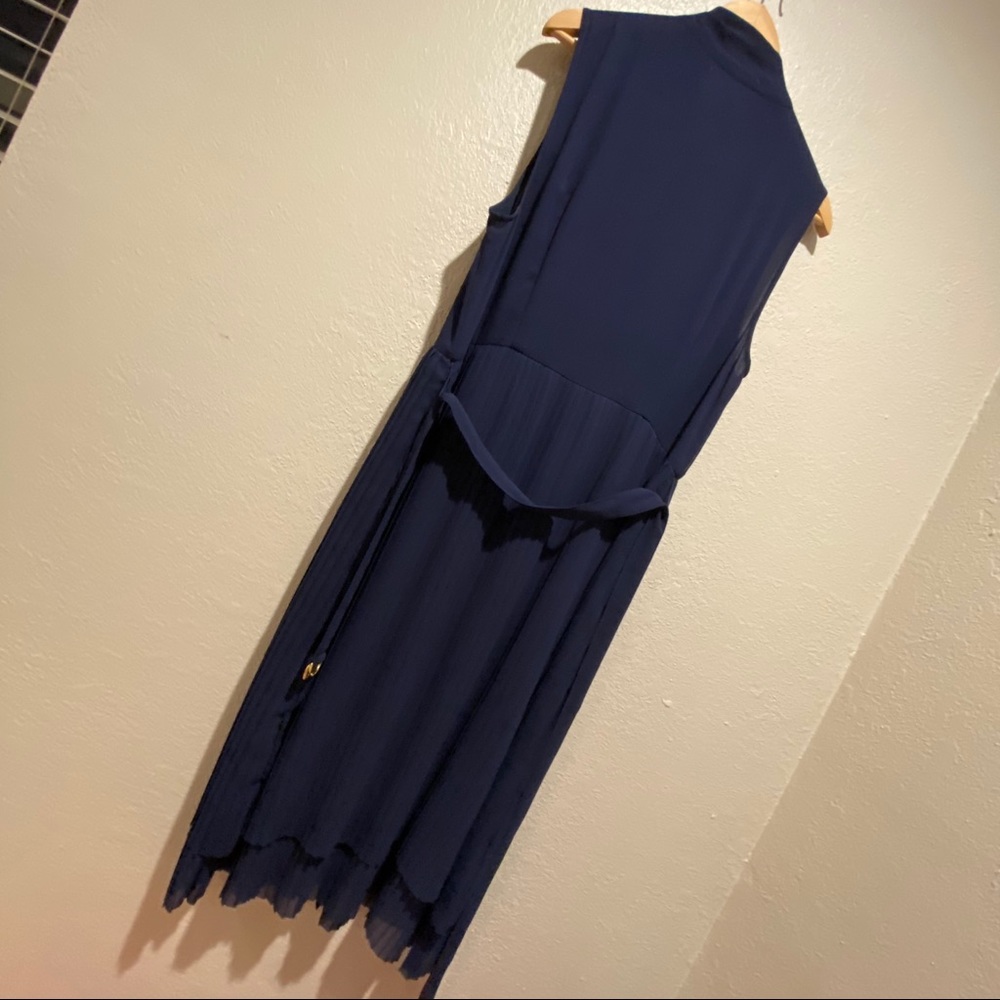 {Michael Kors} Pleated Blue Dress - Picture 9 of 14